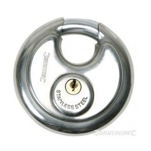 Silverline 436750 - Cadenas circulaire à anses protégées 90 mm