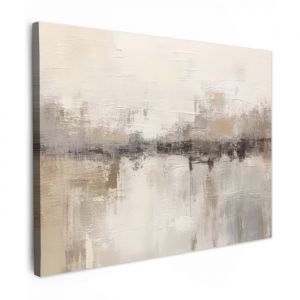 TABLEAU SUR TOILE Art moderne - Abstrait - Beige Tableaux muraux 80x60 cm