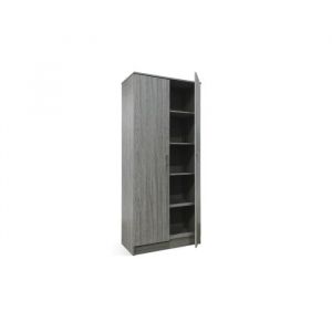 Armoire de rangement rey 80cm, idéal pour votre entrée, votre buanderie ou encore votre salle de bain. - Gris clair