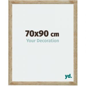 Your Decoration - 70x90 cm - Cadres Photo en mdf Avec Verre acrylique - Anti-Reflet - Excellente Qualité - Or - Cadre Decoration Murale - Catania.