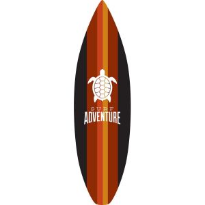 Hexoa Planche Deco Surf Turtle - Made in France - 42x146cm