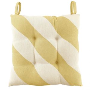 Galette en coton jaune 40x40