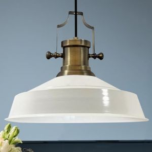 ROYALTECH Suspension Augusta, blanc, Ø 40 cm, métal, E27, vintage