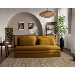 Lisa Design - Ysal - canapé 3 places convertible déplimousse en velours texturé