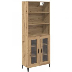 VidaXL Haut Armoire Ch&ecirc;ne artisanal 69,5 x 34 x 180 cm