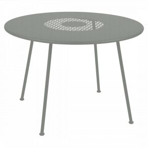 Fermob Table Lorette ronde - C7 Gris lapilli