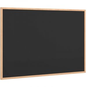 VidaXL Tableau noir avec cadre bois de pin massif noir 80x55 cm