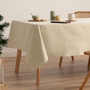 GAMUSI Nappe de No&euml;l Unie en Fil dor&eacute; pour Table &agrave; Manger rectangulaire d&eacute;coration de No&euml;l 140 x 200 cm Couleur Vert Olive/Or