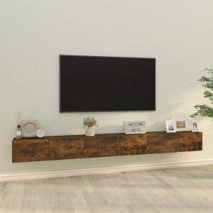 VidaXL Ensemble de meubles TV 3 pcs Chêne fumé Bois d'ingénierie