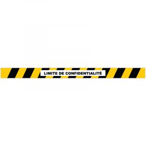 Novap Bande limite de confidentialité jaune noir pour sol - 1000x70 mm - 4007212