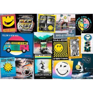 Image de Trefl 1000 pièces Collage, Sourire, Heureux, Bricolage, Divertissement Créatif, Puzzle Classique pour Adultes et Enfants 12, 10729, Smiley World, Vivez positivement