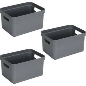 Image de Sunware Boite de rangement Sigma Home Box 13 l (Lot de 3) - Gris