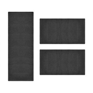 Descente de lit | Dynasty | Gris anthracite | 1 tapis 67 x 250 cm + 2 tapis 67 x 140 cm
