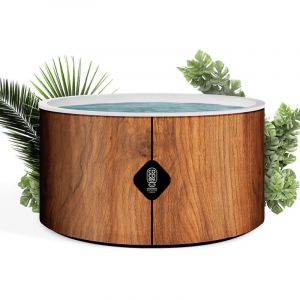 Spa gonflable chauffant & massant imitation bois 150cm