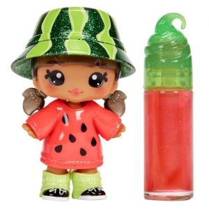 Mga entertainment YUMMILAND Lipgloss Poupée - Maya Watermelon - Poupée Parfumée avec Kit de Gloss DIY - Convient aux Enfants de 4 Ans et Plus