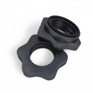 Gorilla Sports Stop-disques en étoile pour barres d'haltères 30/31 mm - Ensemble de 2 Noir