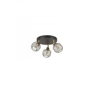 Corep Plafonnier salle de bain Orin 3 lampes IP44 G9 Métal