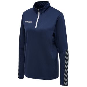 Hummel Sweat à col zippé avec chevrons, pointure Small - Bleu - Taille Small