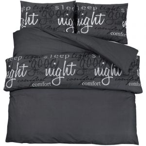 VidaXL Ensemble De Housse De Couette Noir 220x240 Cm Coton