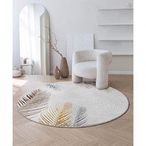 The Carpet - Mila tapis salon moderne court poil brillant crème, 200 x 200 cm
