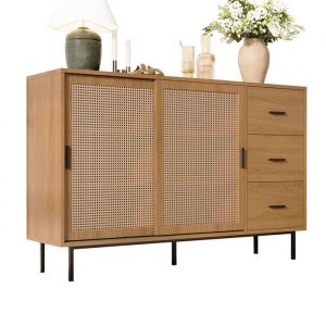 Lit adulte lit double 180x200 cm, liseuses et USB, t&ecirc;te en lin avec rangement, banquette coffre, 2 tables de chevet, cadre m&eacute;tal et bois, sans