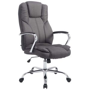 Image de CLP Fauteuil de bureau XXL Xanthos en Tissu capacité de charge 210 kg, Gris foncé