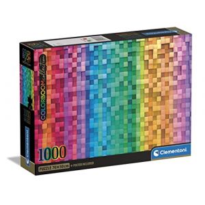 Clementoni Compact puzzle 1000 pièces - colorboom pixel