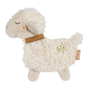 Fehn Mouton crépitant Naturel - Récipient d'activité en Coton Biologique (KBA) pour saisir, Jouer et Produire du Bruit - Compagnon idéal pour Les bébés et Les Tout-Petits à partir de 0 Mois