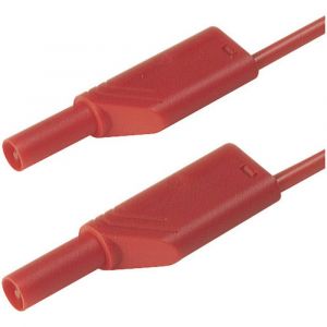 SKS Hirschmann Cordon de mesure de sécurité 934168101 [ Banane mâle 4 mm - Banane mâle 4 mm] rouge 0.5 m 1 pc(s)