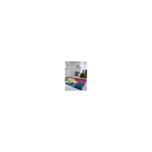 Tapis multicolore en laine géométrique design Falmouth 120x170 Multicolore