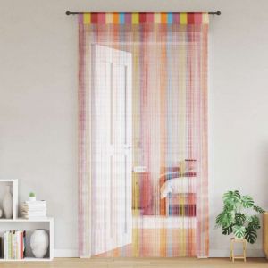 Rideau en fils 2 pcs 140 x 250 cm multicolore Vidaxl
