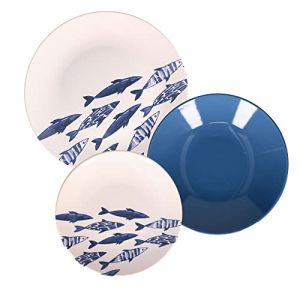Generico ROSE & TULIPANI - Lot de 18 assiettes The Blu Ones
