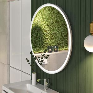 Image de Villeroy & Boch Miroir Subway 3.0 avec éclairage LED, rond, 712x712x45 mm, A46491, Coloris: Blanc Mat - A4649100