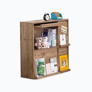 Iris Ohyama Movian, Meuble de rangement/Etagere de rangement, Meuble avec portes coulissante, Design, Solide, Moderne, Bureau,Chambre,Salon - Flap Rack - FR-F4 - Brun Cendré