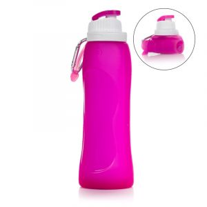 Dam Bouteille pliable enroulable de 500ml, en silicone de qualit&eacute; alimentaire.