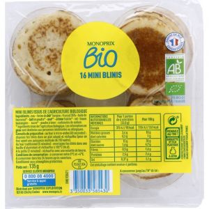 Monoprix Bio Mini blinis bio