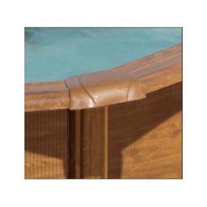 Gre Kit piscine hors-sol pacific acier décor bois ronde Ø240 x h120 cm