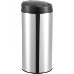 Poubelle &agrave; Capteur Acier Inox 42 Litres Argent&eacute;