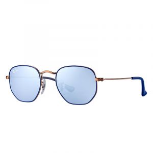 Image de Ray-Ban Hexagonal junior Unisex Sunglasses Verres: Bleu, Monture: Bronze-cuivre - RJ9541SN 264/1U 44-19