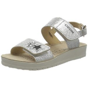 Geox Sandales plates effet métallisé Argent - Taille 36