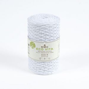Dmc Fil Coton Recycl&eacute; Eco Vita 4mm 250g Col. 100 Blanc