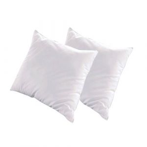 Bellecour Lot de 2 oreillers alaska fibres creuses polyester mi ferme 65 x 65 cm