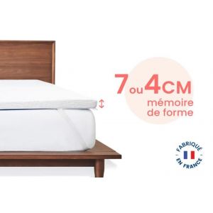 Surmatelas mémoire de forme 7cm 140x200cm