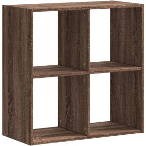 VidaXL Bibliothèque chêne marron 68,5x32x68,5 cm bois d'ingénierie, étagère, étagère à livres, support de livre, armoire de rangement