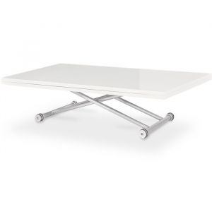Table basse relevable Philadelphia XL Blanc laqué