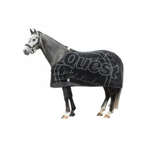 Tapis de cheval EQUEST - Dralon Globe Edition - 181x177x1 cm - Noir