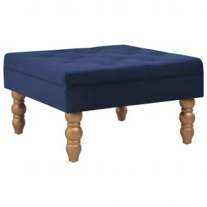 Image de VidaXL Tabouret 60x60x36 cm Velours Bleu marine - Bleu