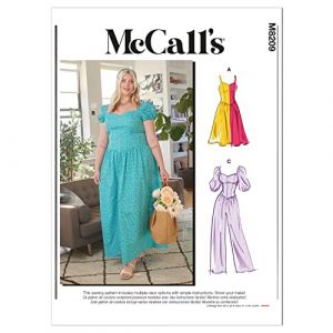 McCall's Patterns M8209RR Patron de Couture pour Robes et Combinaisons pour Femme, Multicolore, RR (18W-20W-22W-24W)