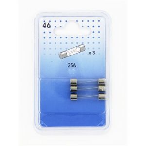 3 Fusibles en verre 25 A