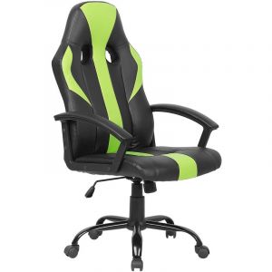 Beliani Chaise de gamer en simili-cuir noir et vert SUCCESS